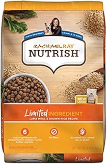 Rachael Ray Nutrish Limited Ingredient Diet Lamb Meal & Brown Rice Recipe, 28 Pounds, 007119000675