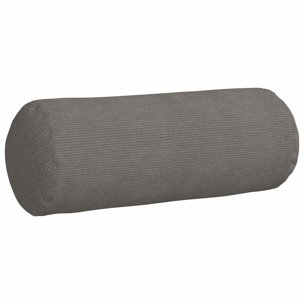 2er Set Bolsterkissen Hellgrau 25x70 cm Nackenrolle Cord | Weiche Nackenrollen aus Cordstoff mit Reißverschluss für gemütliche Stunden im Schlafzimmer und Wohnzimmer.