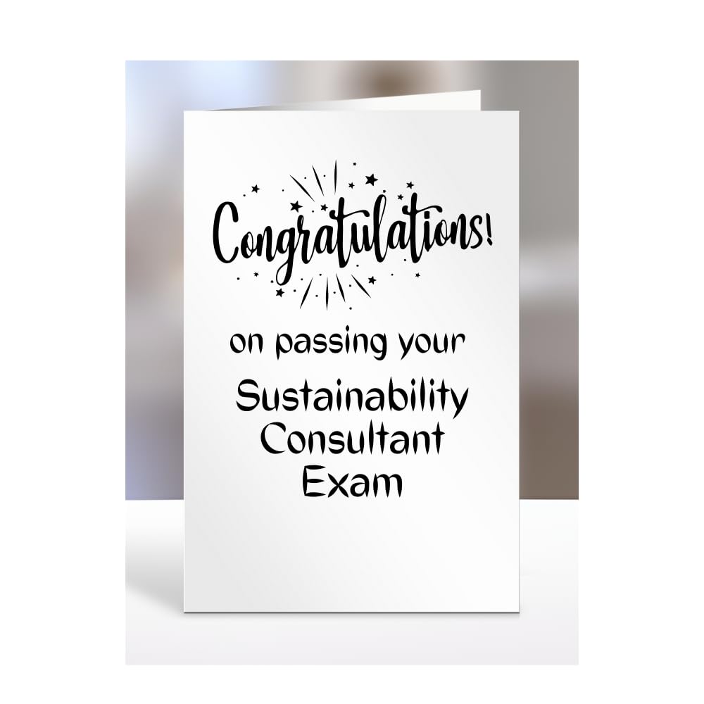 Congratulations on passing your Sustainability Consultant exam card, gifts for men, women, friend, colleague, boss, manager, presents for christmas, A5-244c_211