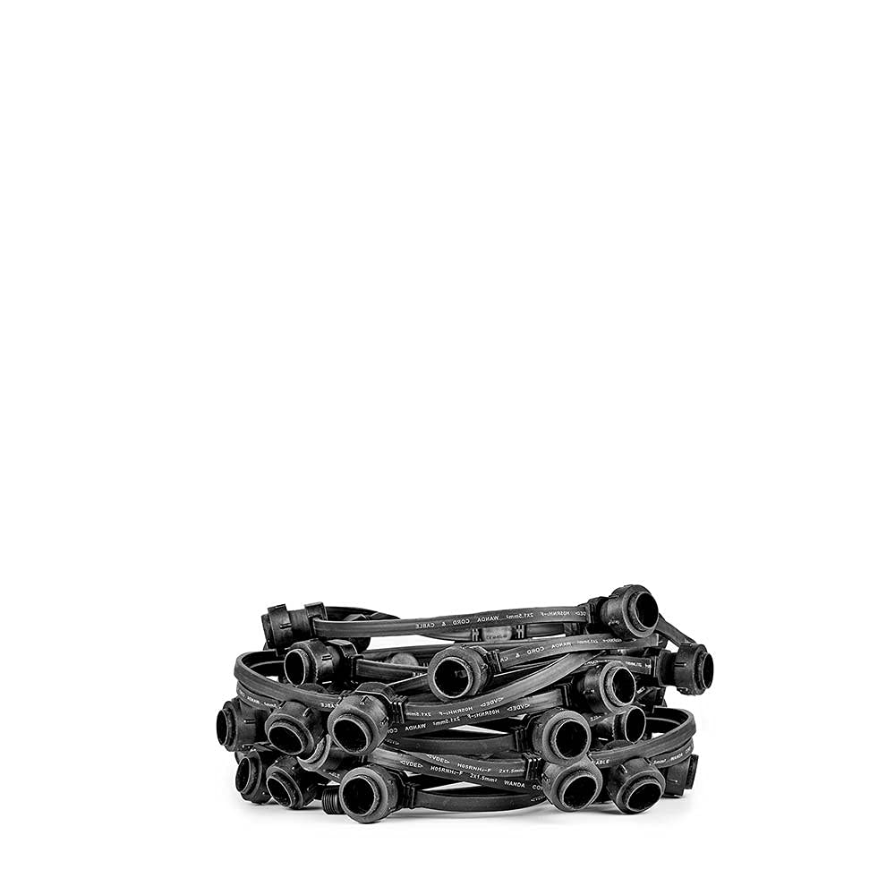 NCC-Licht Illu - Guirnalda de luces (10 m, 30 casquillos E27, incluye bombilla LED, 1 W = 10 W, 85 lm, 2200 K)