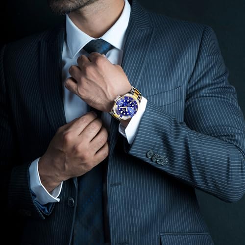 Image of LIGE Fashion Watches for Men Stainless Steel Business Dress Watch Waterproof Analog Quartz Watch with Luminous Date Display Manl Wrist Watch