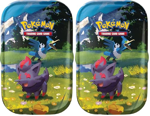 Pokémon: miniscatola da collezione Espansione Megaevoluzione - Ascesa Eroica (Zorua e Cramorant) del GCC Pokémon (1 foglio con adesivi, 1 carta illustrazione della miniscatola e 2 buste espansione)