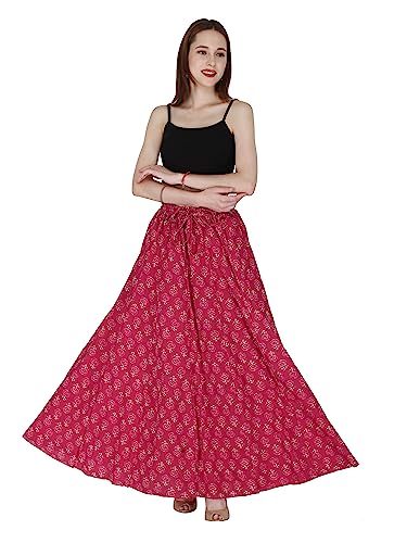 Image of Sttoffa Cotton Printed Women Wear Maxi Long Skirt 40 inch inch Full Length