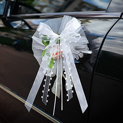 FHzytg 50 Stück Autoschleifen Hochzeit Deko