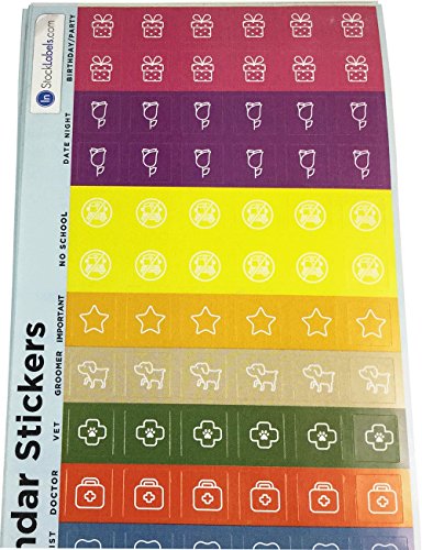 Planner Stickers Calendar Reminder Labels For Organizing Important Dates 1/2 X 1/2 Inch Squares 114 Stickers Per Sheet 10 Sheets 1,140 Total Stickers #TOP13