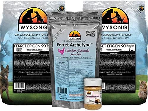 Wysong Ferret Bundle (Two-5 lb. Bags of Ferret Epigen 90 Digestive Support, one-7.5 oz. Bag of Ferret Archetype Chicken, one-3 oz. Bottle of Ferret Omega-3 Spectrum)
