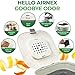 AIRNEX Countertop Compost Bin , Indoor Food Composter, Food Waste Bin for Kitchen Counter Top, Small Kitchen Compost Bucket Container, Mini Counter Food Scrap Bin with Lid