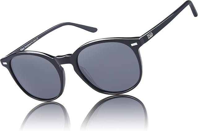 DUCO Classic Round Polarized UV400 Protection Vintage Shades Sunglasses for Women DC1230