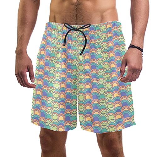 Short de surf homme pour plage et piscine avec poches taille M imprimé