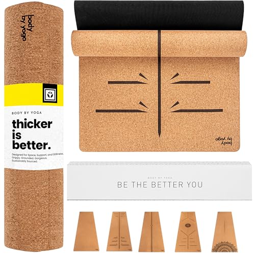 Performance Cork Yoga Mat For Men and Women - Non Slip, Extra Thick Grip. Thicker, Longer, and Wider for More Comfort and Support. Tough Enough For Hot Yoga. Natural, Non Toxic, and Eco Friendly.
