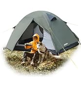 JAICOM Tente De Camping 2-3 Personnes - Dôme Imperméable 4 Saisons, Double Porte, Montage Rapide 3 Min, Aluminium