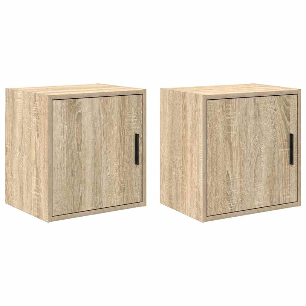 INLIFE Garagen-Wandschränke 2 STK. Sonoma-Eiche Holzwerkstoff,Wirtschaft & Industrie,Gewerbliche Lagerung,Industrieschränke,Braun,14.95 KG,860630