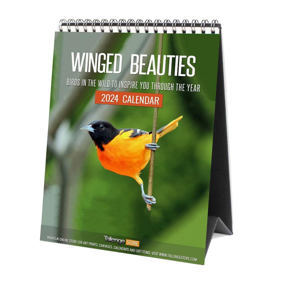 Image of Tallenge - Winged Beauties - 2024 Desk Calendar - 6 x 9 Inches for Home & Office (Paper, Desk Calendar)