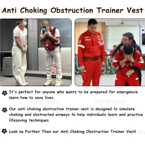 Heimlich Übungstraining, Anti-Erstickungs-Trainer mit Rückenschlag, Trainingsweste, Erste-Hilfe-Rettung bei Ersticken und Ersticken, Erwachsene und Kinder, simulierte Selbstrettung