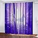 Zasłony z oczkami do pokoju dziecięcego 3D fioletowa psychodeliczna dżungla biały koń 264 x 208 cm do powieszenia zasłony okiennej, przesuwne pierścienie na karnisz, 2 panele, redukcja hałasu, oszczędność energii, izolacja termiczna
