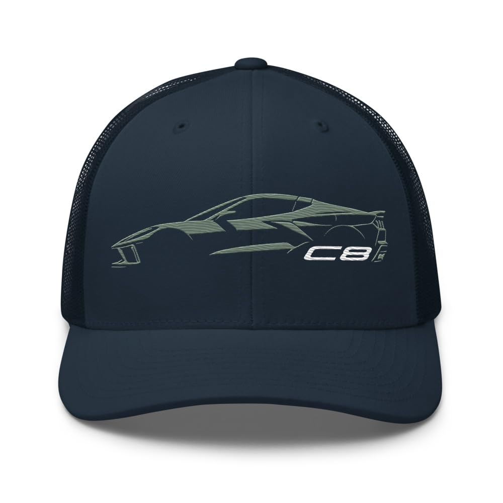 2024 czapka C8 dla kierowców Vette Cacti zielona minimalistyczna sylwetka czapka trucker