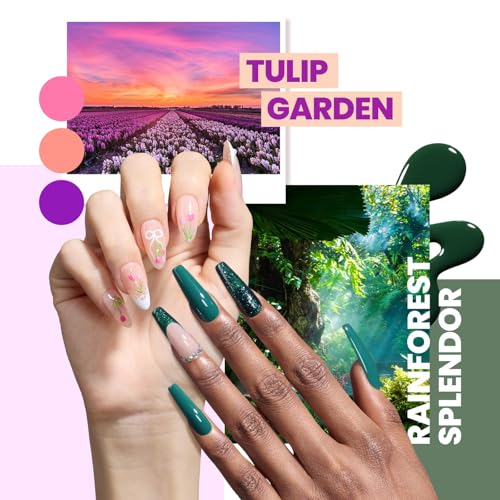 Image of Beetles Gel Nail Kit with U V Light and Nail Tips -86Pcs Travel Holiday 45 Colors Gel Polish Set with Nail Stamp Base Top Coat All Season at Home Nail Kit with Everything Starter Gift for Women Girls
