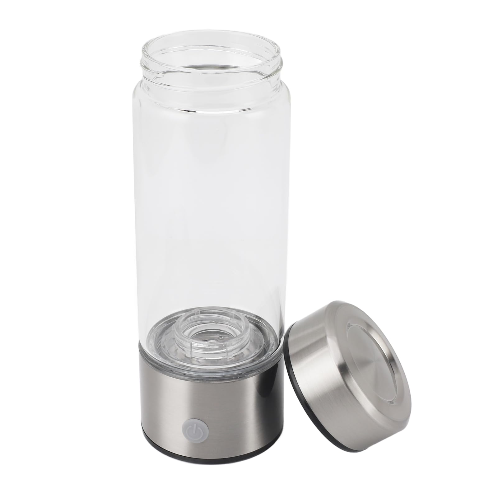 SIXRUN Botella de Agua de Hidrógeno de Vidrio, 420ml, Generador de Agua Rico en Hidrógeno Recargable, Taza de Salud para el Hogar y la Oficina