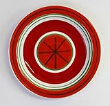 100% artigianale Ceramiche De Simone Piatto Fondo Tondo Ø 20 cm, Realizzato e Dipinto a Mano, Linea Mangiallegro, Decoro Capri