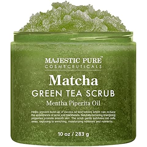 Matcha Green Tea Body Scrub for All Natural Skin Care Cover