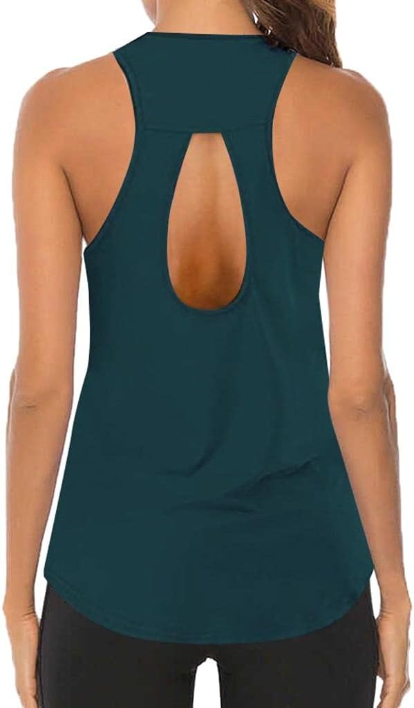 Workout Clothes for Women Sets,Womens Mesh Racerback Workout Tops Loose Fit Mesh Yoga Shirts Gym Clothes Tanks