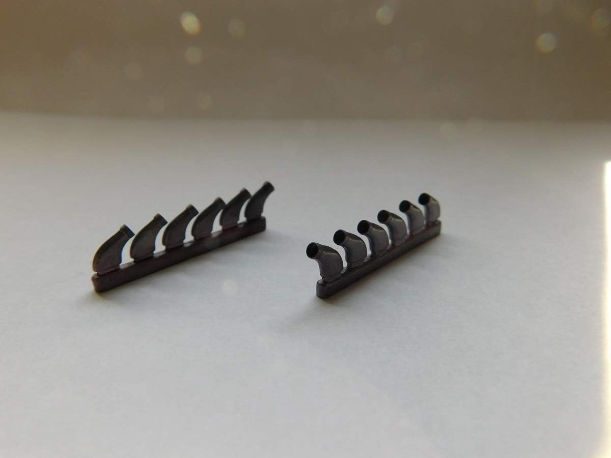 R.X Exhaust Pipes for P-51 B,C,D Without Fairing Airplane Tamiya 1/32 REXx 32041 Branch Pipes
