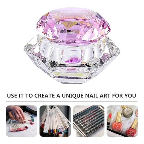 Mini vaso cristal para manicura con tapa miniatura 7