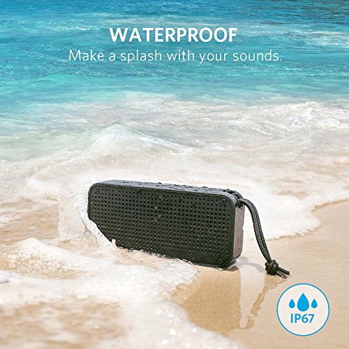 Image of Anker SoundCore Sport XL Outdoor Portable Bluetooth Speaker - 16W Output and 2 Subwoofers, IP67 Waterproof Weatherproof Shockproof, 66ft Bluetooth Range, 15H Playtime, Built-in Mic, USB Charging Port