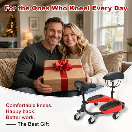 Image of Upgrade Kneeling Sitting Creeper with Chest Support and Tool Tray Compatible with racatac Rolling Knee Creeper 01RAC3CS, 3 Inch Casters 300-lb for Tile installation, Flooring work, Parquet Cleaning