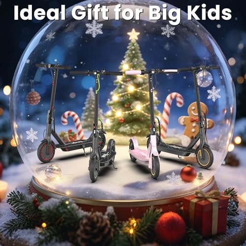 Image of Electric Scooter for Kids Aged 6-10, 350W Motor, 19 Mph Speed & 15 Miles Range, 8.5 inch Solid Tires, Lightweight Foldable Scooter with Dual Braking System, Max Load 265LBS