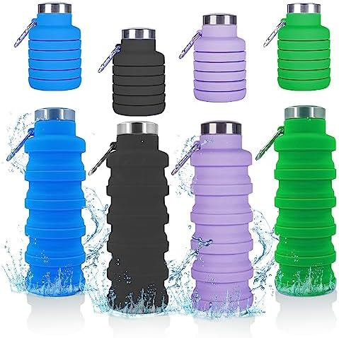 Amazon.com: konlongzan Collapsible Water Bottles 2 pack Travel Water