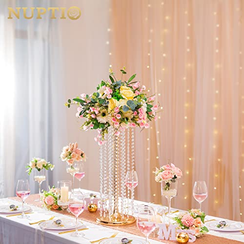 Nuptio 2 Pezzi Portafiori Alto Oro 60cm