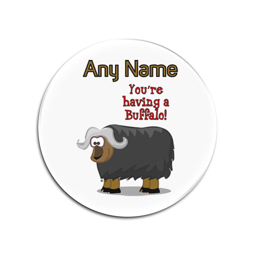 Dessous-de-Verre en Verre Blanc pour Apéritif Convivial Inscription Buffalo