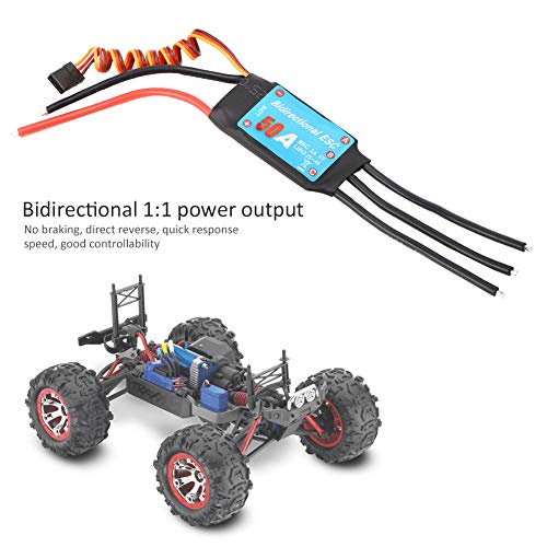 Brushless ESC,ESC Senza Spazzole a One way Spazzole Regolatore di velocità Elettronico ESC per Elica Subacquea per Auto (50A)