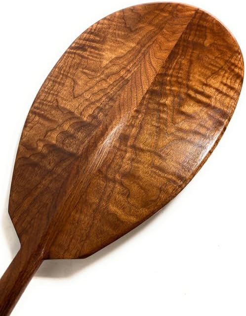 Tikimaster Premium Black Walnut Tiger Curls Outrigger Paddle 60 in Straight Shaft | #koa7018