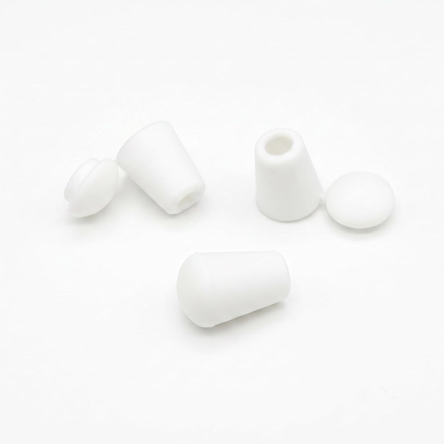 Plastic Bell Shaped Cord Stopper with Locking Lid, Multi-Color for Hoodies, Sweatpants and Backpacks, 50 Pack