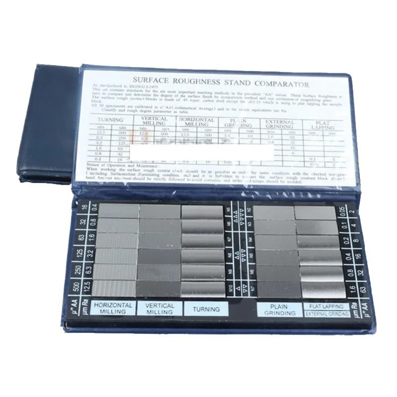 30pcs/Set Surface Roughness Comparator Standards Composite Set Model RUG-10030 Blocks Ra 0.05-12.5mm Roughness Sample Block