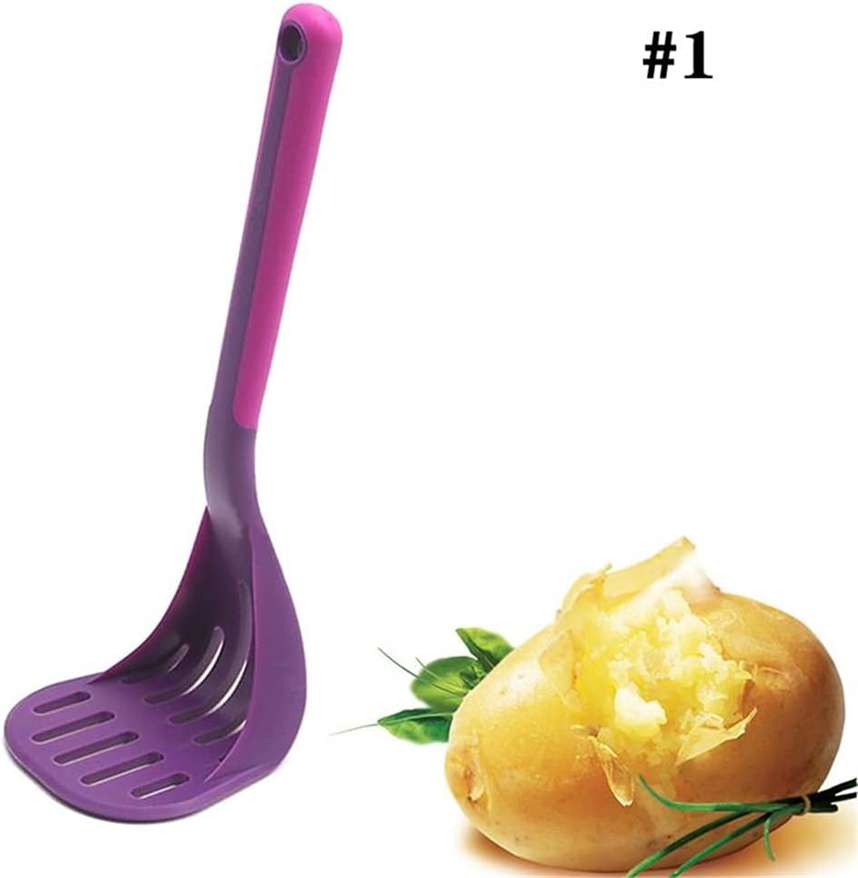 Potato Masher With Broad Mashing For Smooth Mashed Potatoes Fruit Vegetable Tools PP Material Press Crusher