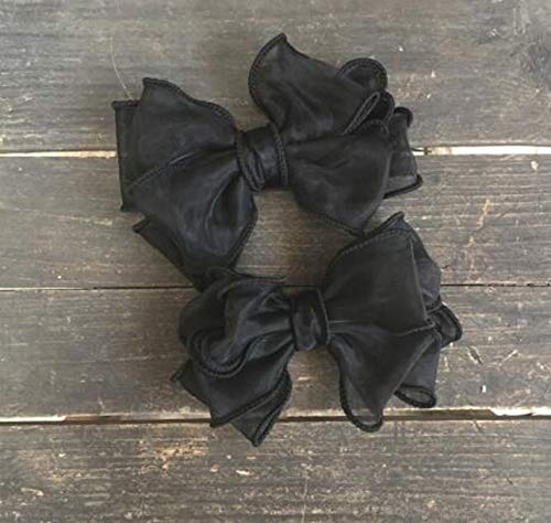 ZHONGJIUYUAN 1 Pair (Black) Women Chiffon Ribbon Bow Shoe Clips Decorative Shoe Accessories Decoration ZHONGJIUYUAN 1 Pair (Black) Women Chiffon Ribbon Bow Shoe Clips Decorative Shoe Accessories Decoration