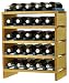 Expovinalia ex2725 Botellero apilable para 25 Botellas, Pino y Azul, 49x32x50 cm