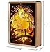 WOMHOPE 3D Papercut Light Boxes Frame Night Lights Paper Sculptures Night Lamp of Creative Shadow Paintings (Good Night)