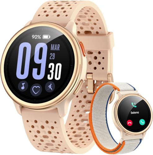 Smart Watch for Women/Men, Answer/Make Call, 1.27" Ultra-HD Screen Smartwatch for iPhone & Android, 3ATM Waterproof Fitness Tracker with Heart Rate/Sleep/SpO2 Monitor, 120+ Sport Modes, 2 Bands by Tensky - Used condition - US$54.42