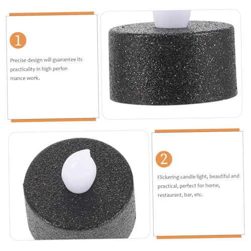 Velas de té sin llama LED con luz amarilla fija decorativas para centros de mesa 7