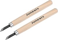 Vista 8 de uxcell Cuchillo de tallado de madera, cinceles, acero al carbono 50# de 0.118 pulgadas (0.118 in), escultura diagonal pequeña para escultura