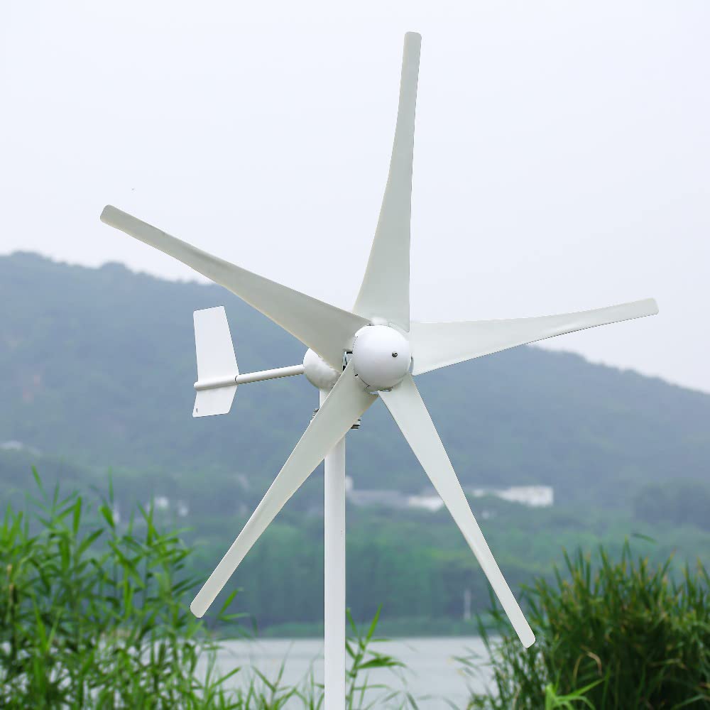 1500W Windkraftanlage 12V 24V 48V Horizontaler Windgenerator Kits Stromerzeugung Windturbine für Heimat Windrad mit MPPT Laderegler