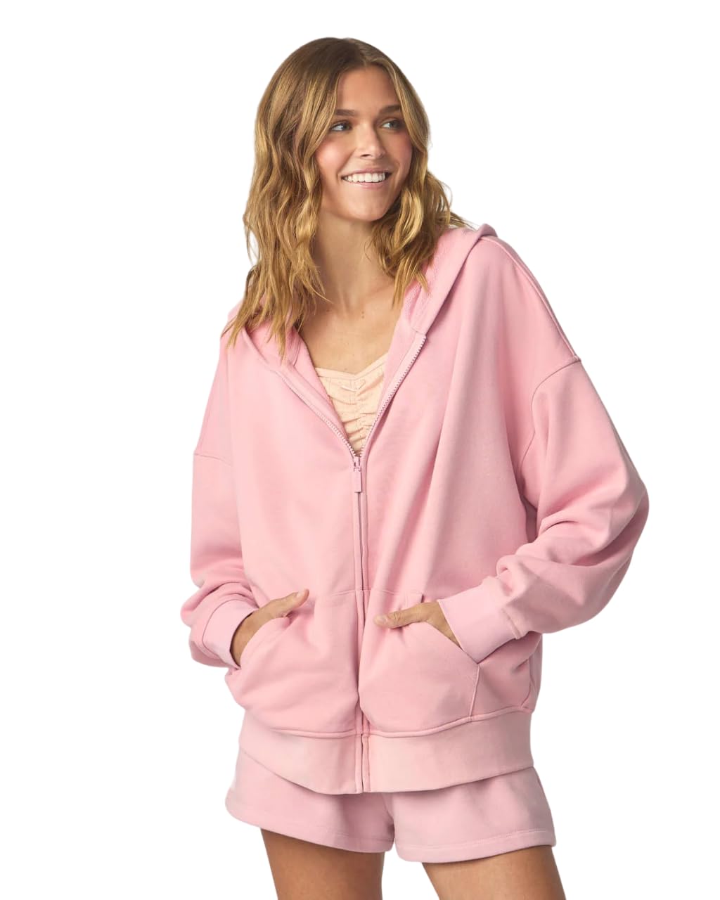 florence by mills Women's Cozy Crush Oversized Zip Hoodie