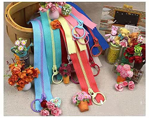 YKKJ 20pcs 25cm Resin Zippers, Multicolor Coil Zips with Metal Ring, for Sewing Crafts, Bag Clothing - Image 4