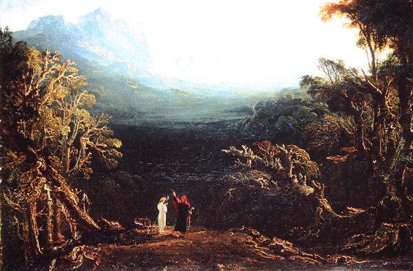 Tableau Edwin et Angelina John Martin habiller grand mur vide chambre