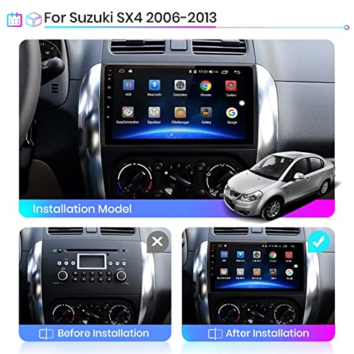 Android Auto Stereo Radiotuner met Bluetooth En Navigatie Voor Suzuki SX4 2006-2013 Plug En Play Ondersteuning Volledige… - Image 3