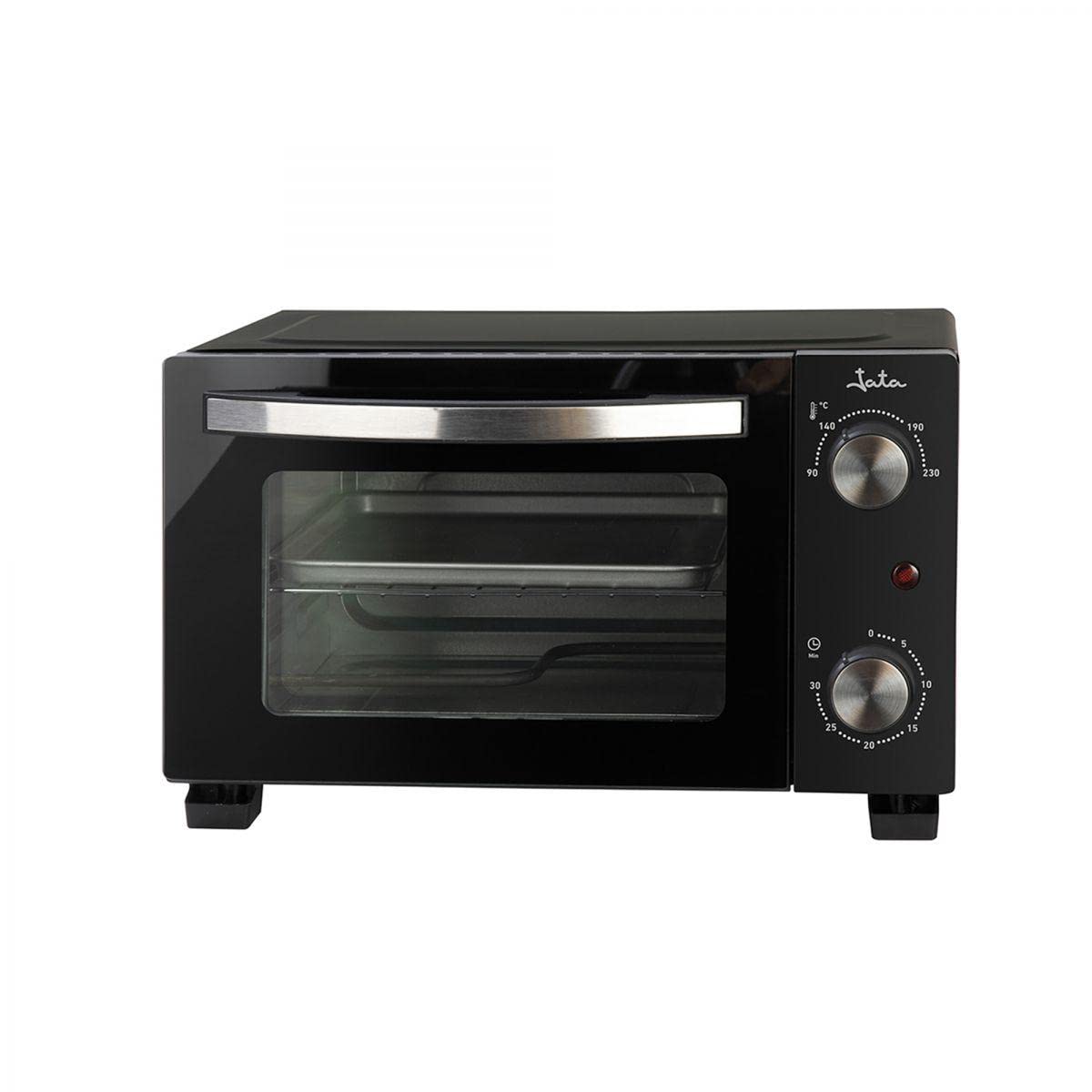 Jata JEHN0910 Four électrique de bureau, 800 W, Capacité 10 litres, Fonction Grill, Minuterie, Thermostat réglable, Grill, Dimensions extérieures : 37 x 27 x 23 cm